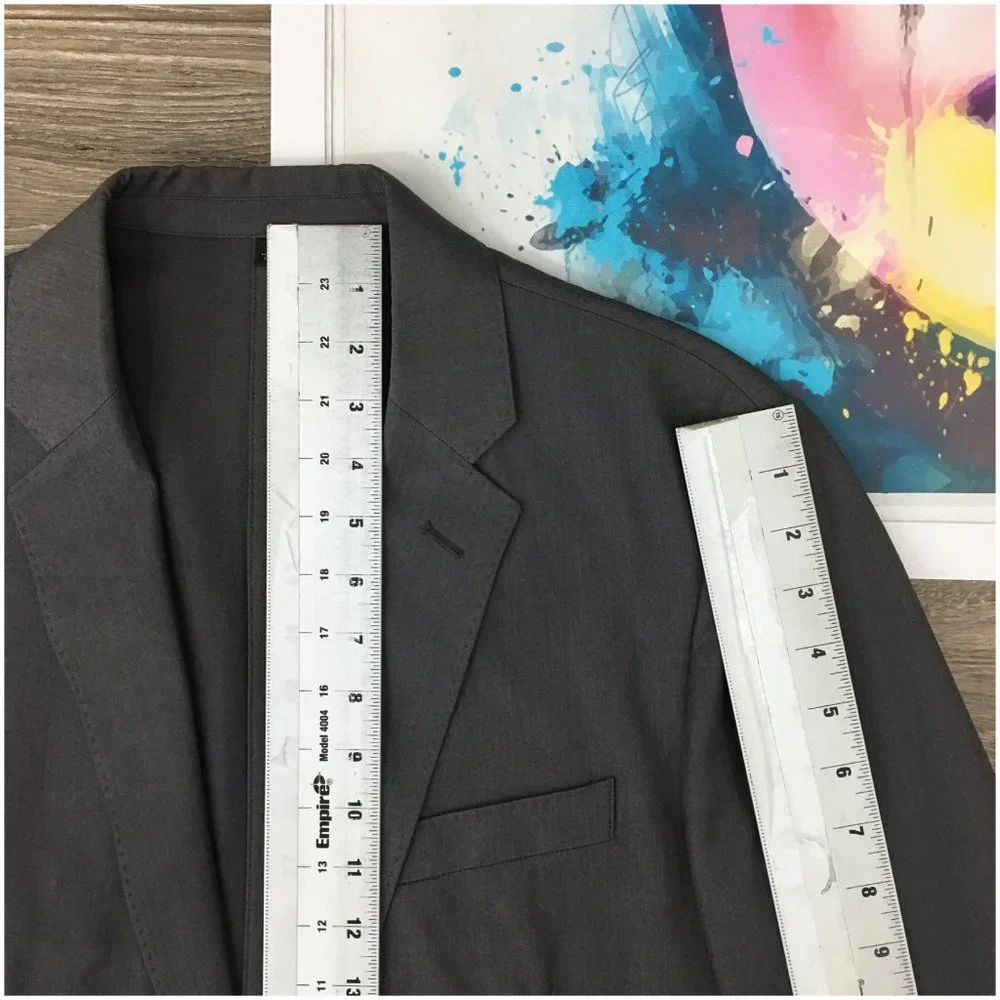 New J Crew Mens Blazer Sport Coat Two Button Casual Jacket 40L Wool Cotton Suits
